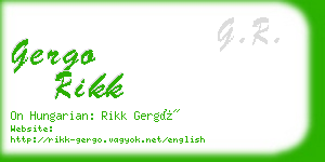 gergo rikk business card